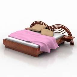 Home Pink Bed Design 3d model
