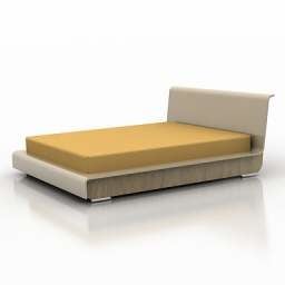 Single Bed Decoration 3d model