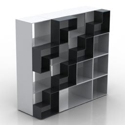 3d модель полиці в стилі коробки