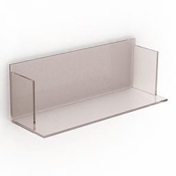 Office Small Glass Shelf 3d model