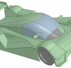 Cartoon Racing Car 3d model