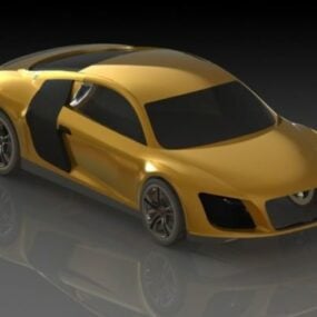 Model 3d Kereta Kuning Audi