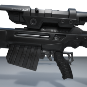 Futuristic Scifi Assault Rifle 3d model