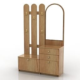 Bedroom Rack Vanity Furniture 3d model