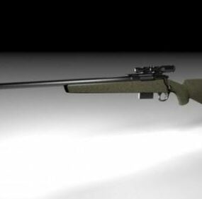 Military Sniper Rifle Gun 3d-model