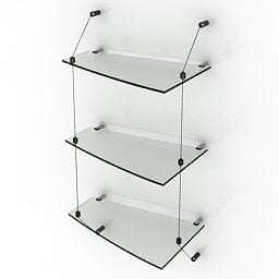 Glass Shelf Furniture 3d model