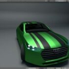 Grønt Audi A7 konceptdesign