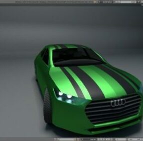 Green Audi A7 Concept Design 3d model