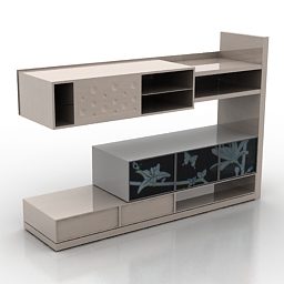 Shelf Guest Room Design 3d model