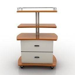 Multicolor Shelving Cabinet Unit 3d model