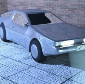 Model 3D Mobil Delorean