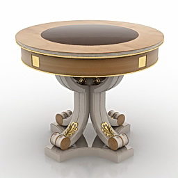 Classic Round Table 3d model