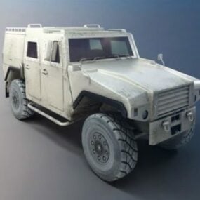 白いSuvジープ車3Dモデル