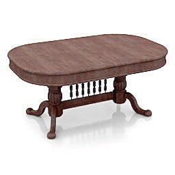 Home Classic Oval Table Furniture 3d model