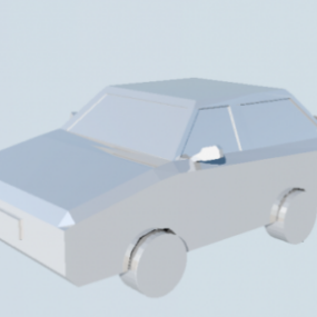 Lowpoly Polygon bil 3d-model