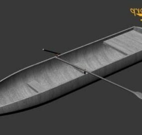 نموذج قارب صيد خشبي ثلاثي الأبعاد