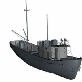 نموذج قارب نهر كاتاماران ثلاثي الأبعاد