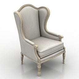 صندلی راحتی کلاسیک مدل سه بعدی
