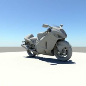 Lowpoly 3d модель спортивного мотоцикла