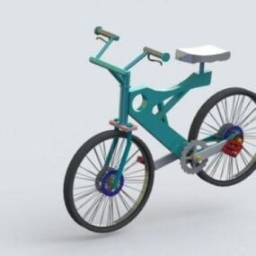 Modelo 3d de diseño de estilo de bicicleta vintage