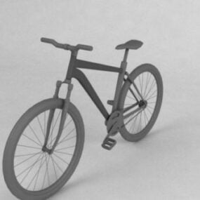 Grey Sport Bike 3d model