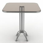 Square Glass Table Metal Legs