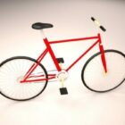 Design de esporte de bicicleta vermelha