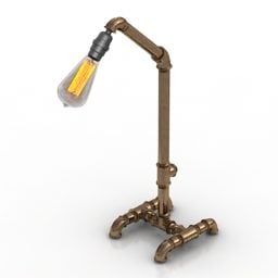 Lampe de bureau en cuivre modèle 3D