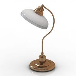 Vintage Desk Lamp Copper Base 3d model