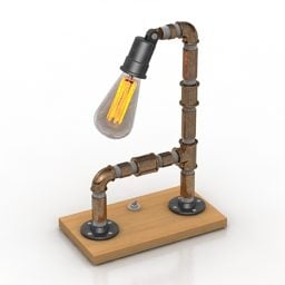דגם תלת מימד של מנורת צינור מים