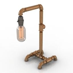Mẫu đèn bàn ống nước 3d