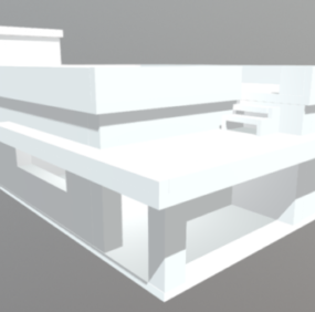 Projekt nowoczesnego domu Minimalistyczny model 3D