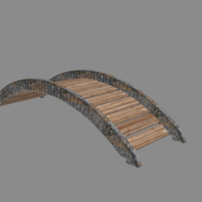 Garden Wood Bridge 3d model