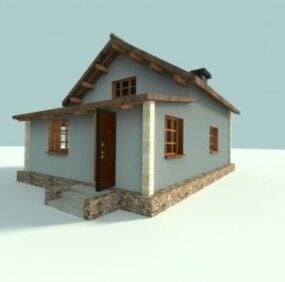 Lite husarkitektur 3d-modell