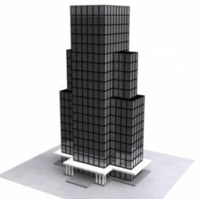 Lowpoly City Building výškové věže 3D model