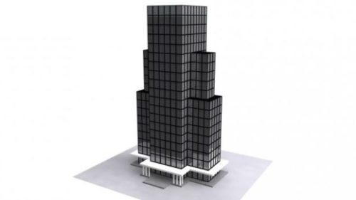 Lowpoly City Building High Rise Tower Free 3d Model Ma Mb