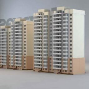 Building Apartment Exterior 3d model