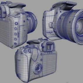 Modello 3d di progettazione della fotocamera DSLR Canon