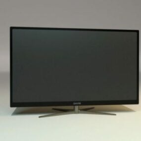 Télévision grand écran noir modèle 3D