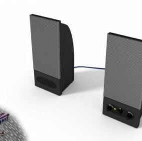 Pc Small Desk Speakers 3d model