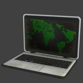 Silver Laptop Ny design 3d-modell