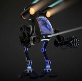 Mô hình 3d Robot Scifi có thể tạo dáng