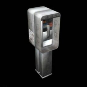 Pay Phone Box Stand 3d model