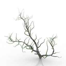 Lowpoly Branches Bush 3d model