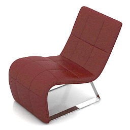 تصميم كرسي منحني الشكل نموذج ثلاثي الأبعاد