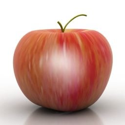 Pomme rouge fraîche modèle 3D