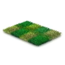 Style d'échecs en herbe de jardin modèle 3D
