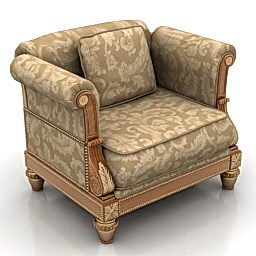 Old Armchair Vintage Style 3d model