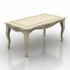 طاولة خشبية منحوتة الكلاسيكية