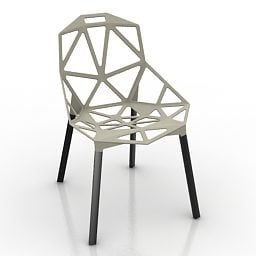 Coffee Shop Plastic Chair 3d model